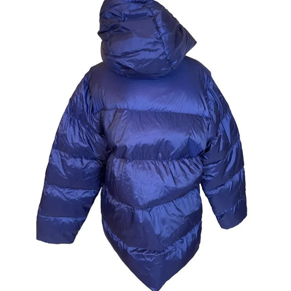 Everlane Re:down Puffy Puff Water Resistant Hooded Jacket in Blue Large New - Picture 7 of 12